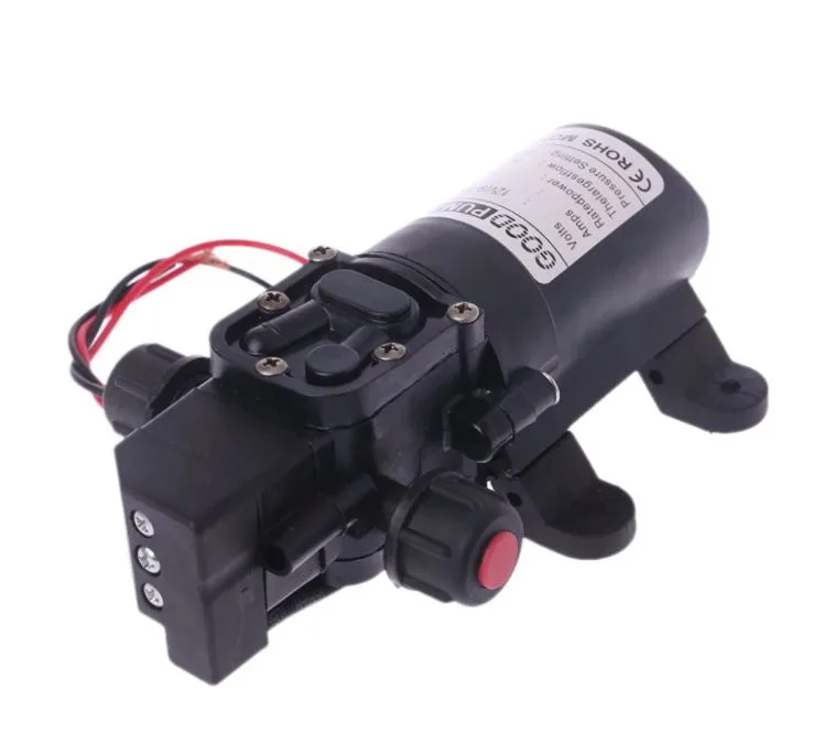 Bomba De Agua 12V 130PSI – Autocebante Diafragma Alta Presión – Para RV Con Interruptor Automático