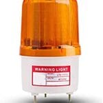 Baliza color amarillo con luz y sirena LTE-1101 12VDC