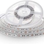 Tira de Luces RGB, adhesiva, IP55, con alimentador y mando a distancia