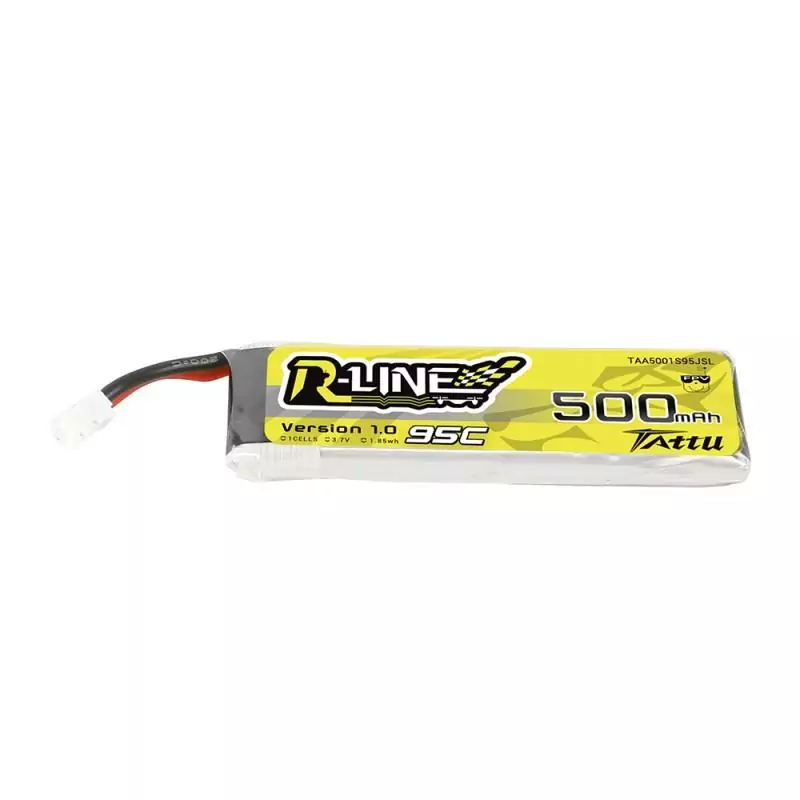 tattu-bateria-lipo-r-line-500mah-3-7v-1s1p-95c BATERIA LIPO 500mAh 1S 95C 3.7V TATTU JST-PHR - Imagen 1