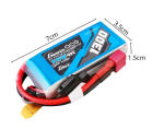 BATERIA LIPO 2S 1300mAh 45C Gens ace Tipo T - Imagen 3