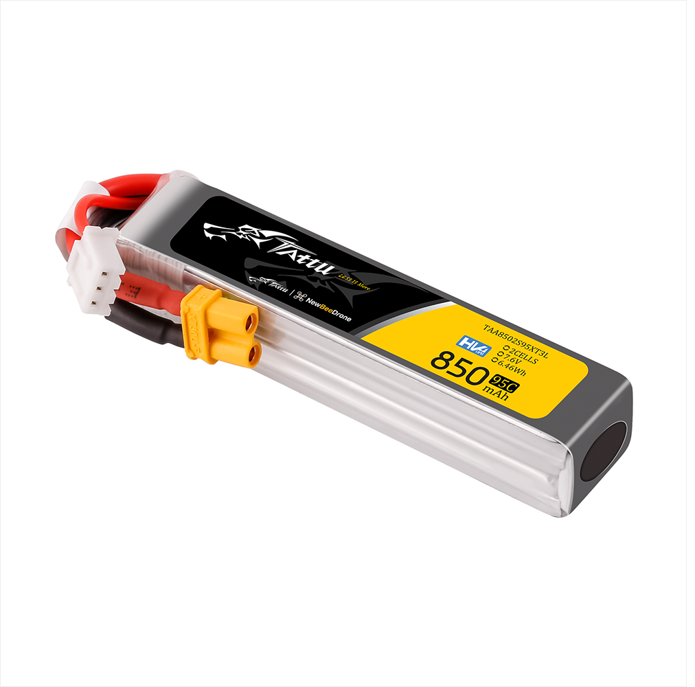 TT850-2S-95_2 BATERIA LIPO 850mAh 2S 7.4V 95C TATTU XT30 - Imagen 1