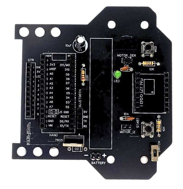 NOV015 PCB Seguidor de Linea PRO +2 Largueros + soporte sensor - Imagen 1