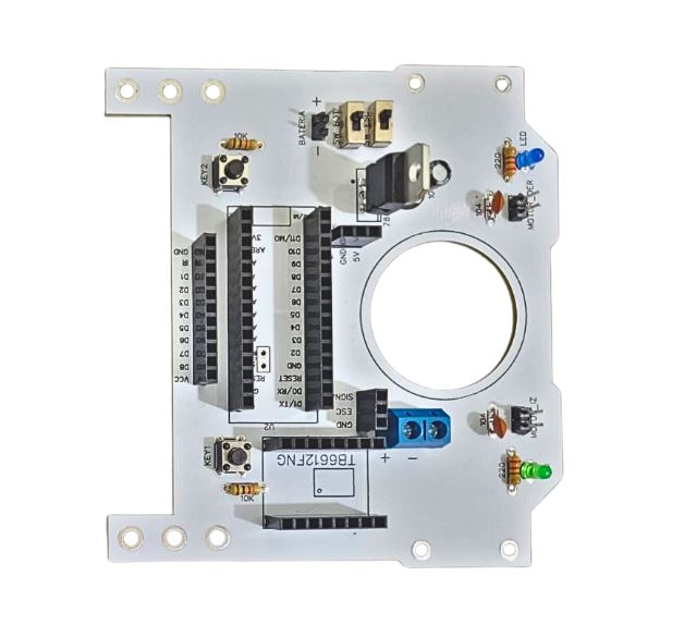 NOV024 PCB Seguidor de Linea Turbina +2 Largueros + soporte sensor - Imagen 1